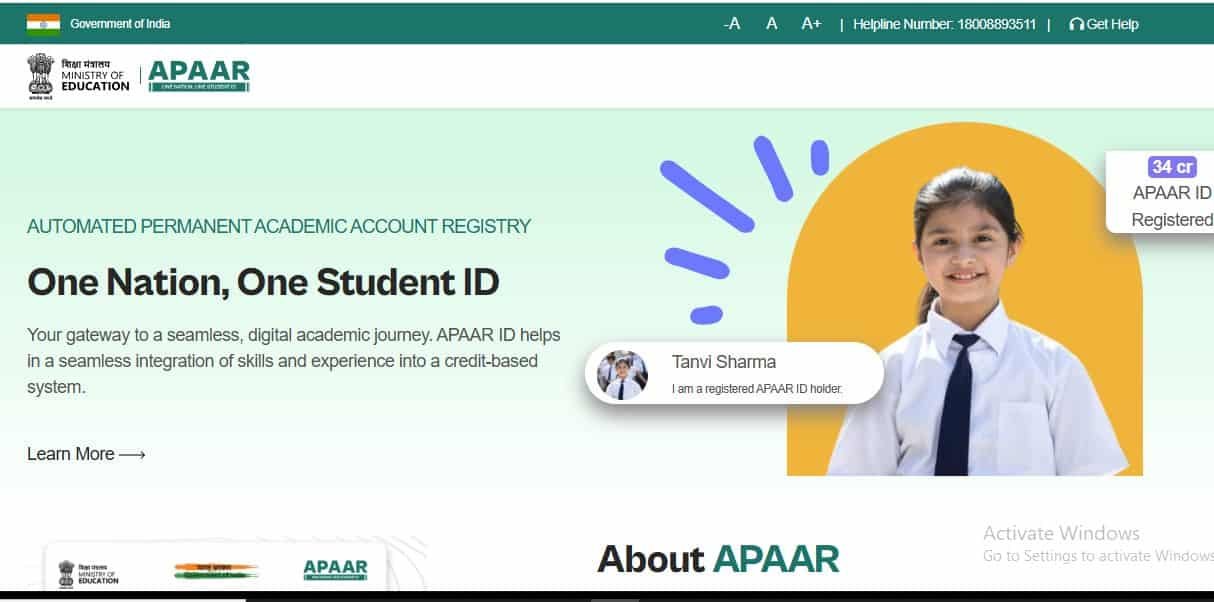 Apaar ID Card Apply Online 2025