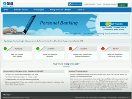 SBI Internet Banking Registration