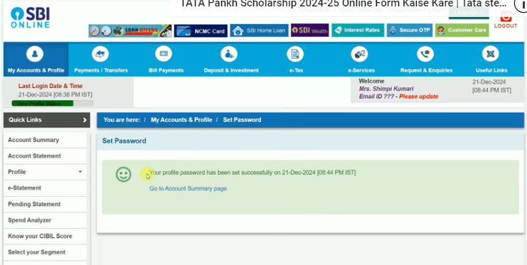 SBI Internet Banking Registration