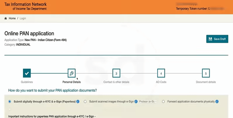 Pan Card Apply Online 2025