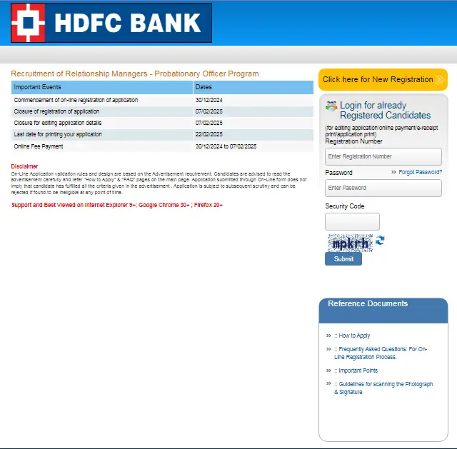 HDFC Bank PO Recruitment 2025