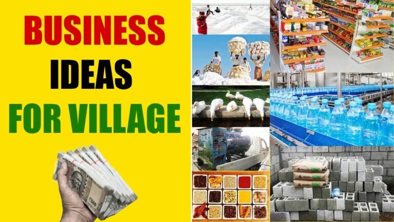 Business Ideas For Village