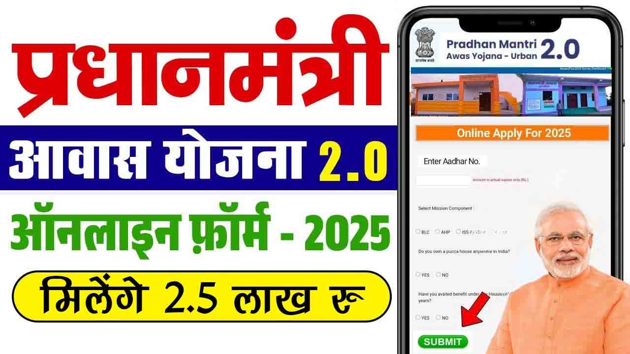 PM Awas Yojana Urban 2.0 Apply Online 2025 