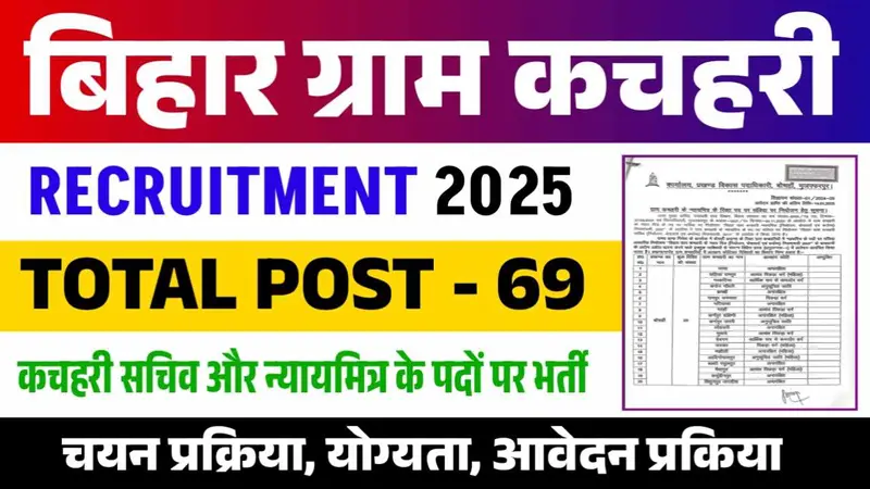 Bihar Gram Kachahari Recruitment 2025