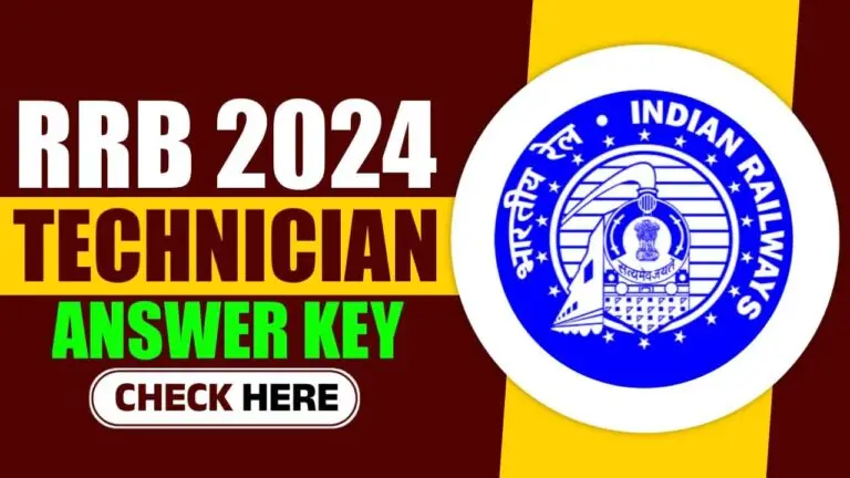 RRB Technician Answer Key 2024