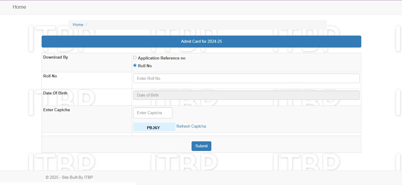 ITBP Physical Admit Card 2025