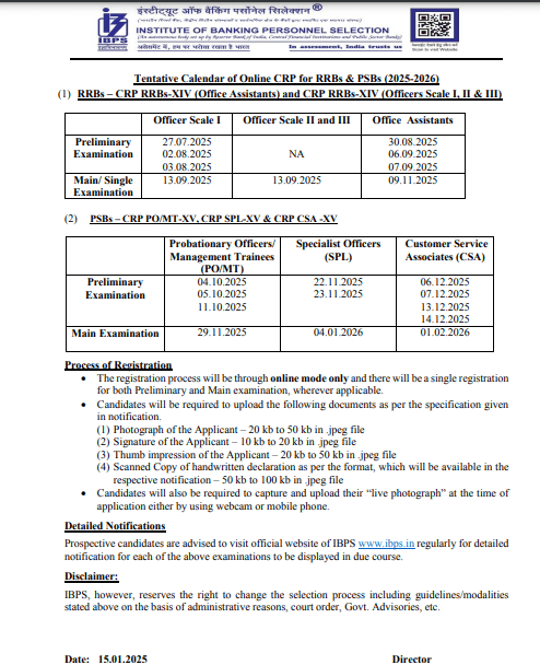 IBPS Calendar 202