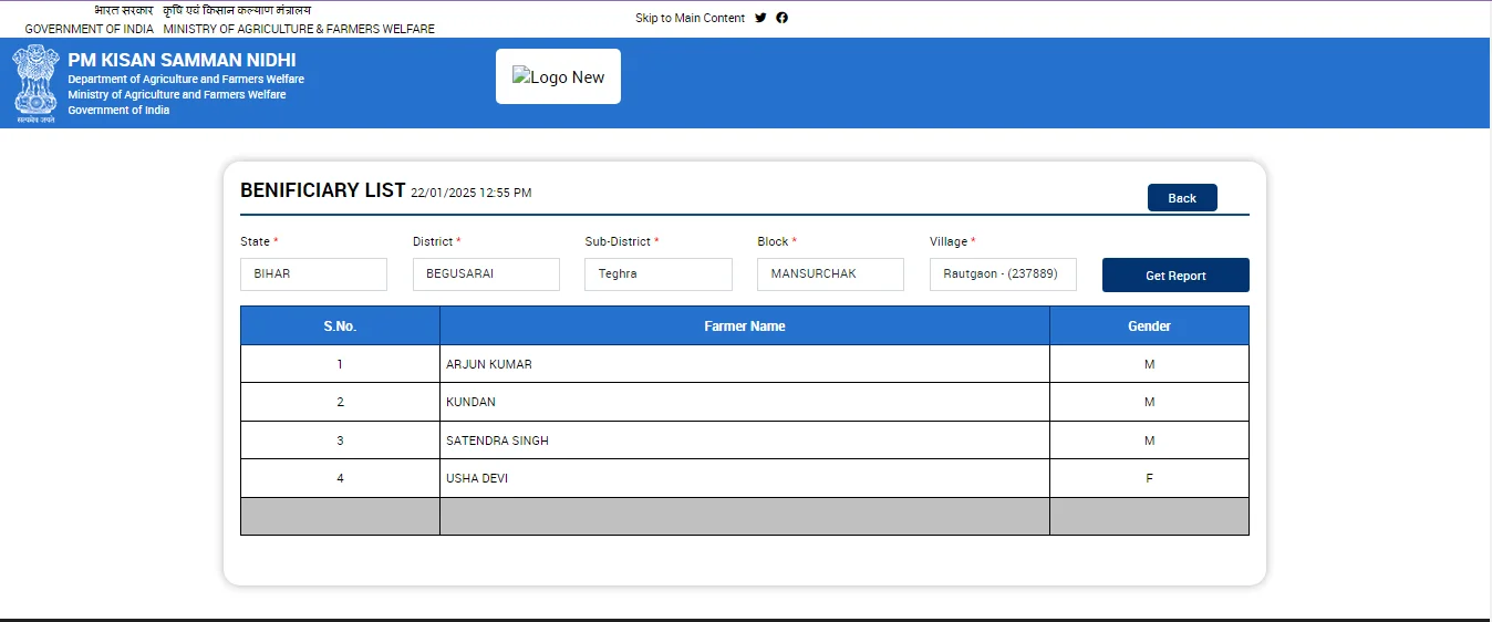 PM Kisan Beneficiary List 2025