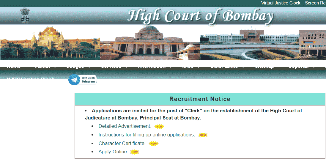 Bombay High Court Clerk Recruitment 2025