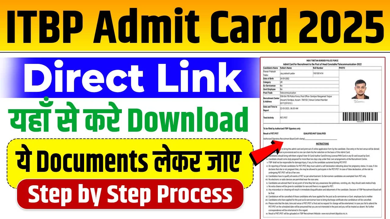 ITBP Admit Card 2025