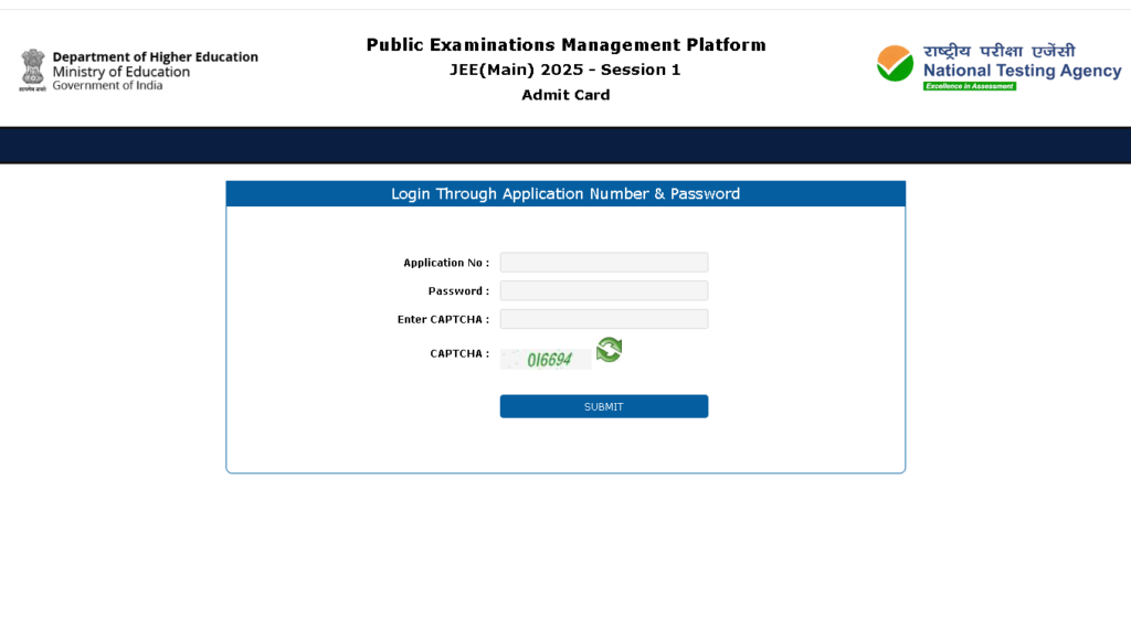JEE Main Admit Card 2025