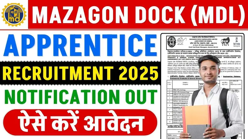 Mazagon Dock (MDL) Apprentice Recruitment 2025