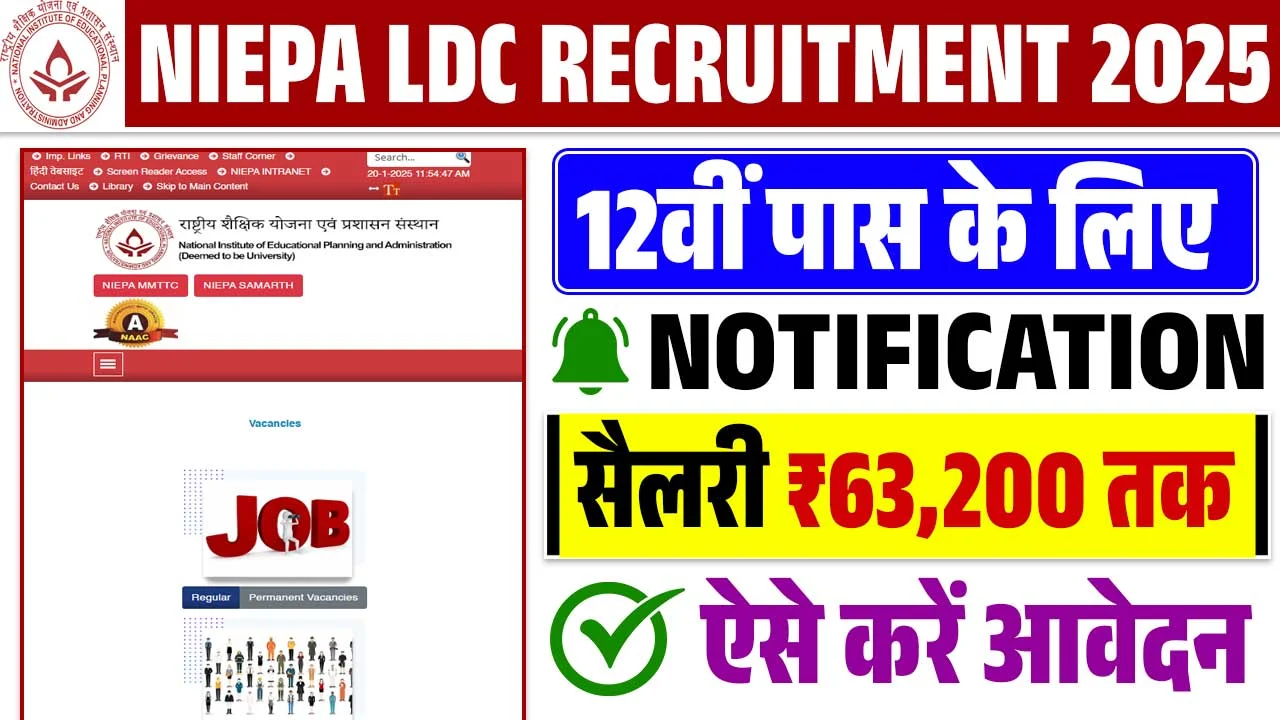 NIEPA LDC RECRUITMENT 2025