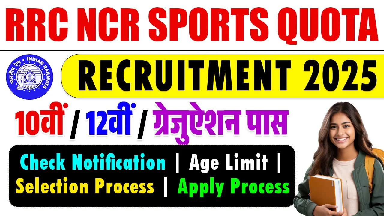 RRC NCR Sports Quota Recruitment 2025