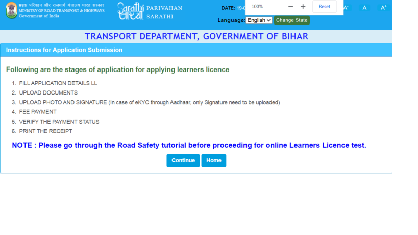 Driving Licence Apply Online 2025