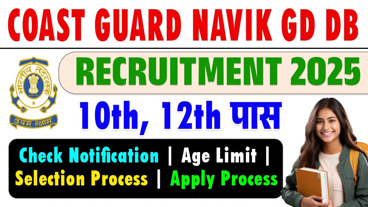 Coast Guard Navik GD DB Recruitment 2025