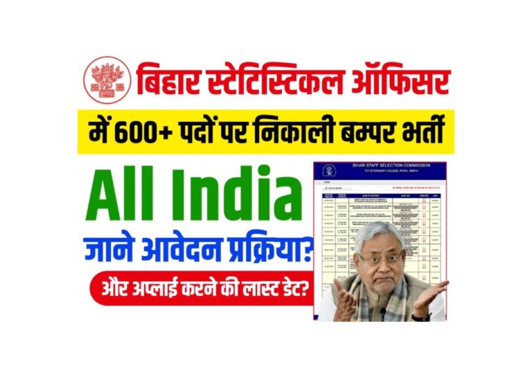 Bihar Statistical Officer Vacancy 2025