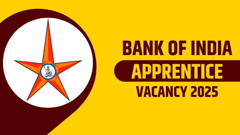 Bank of India Apprentice Vacancy 2025