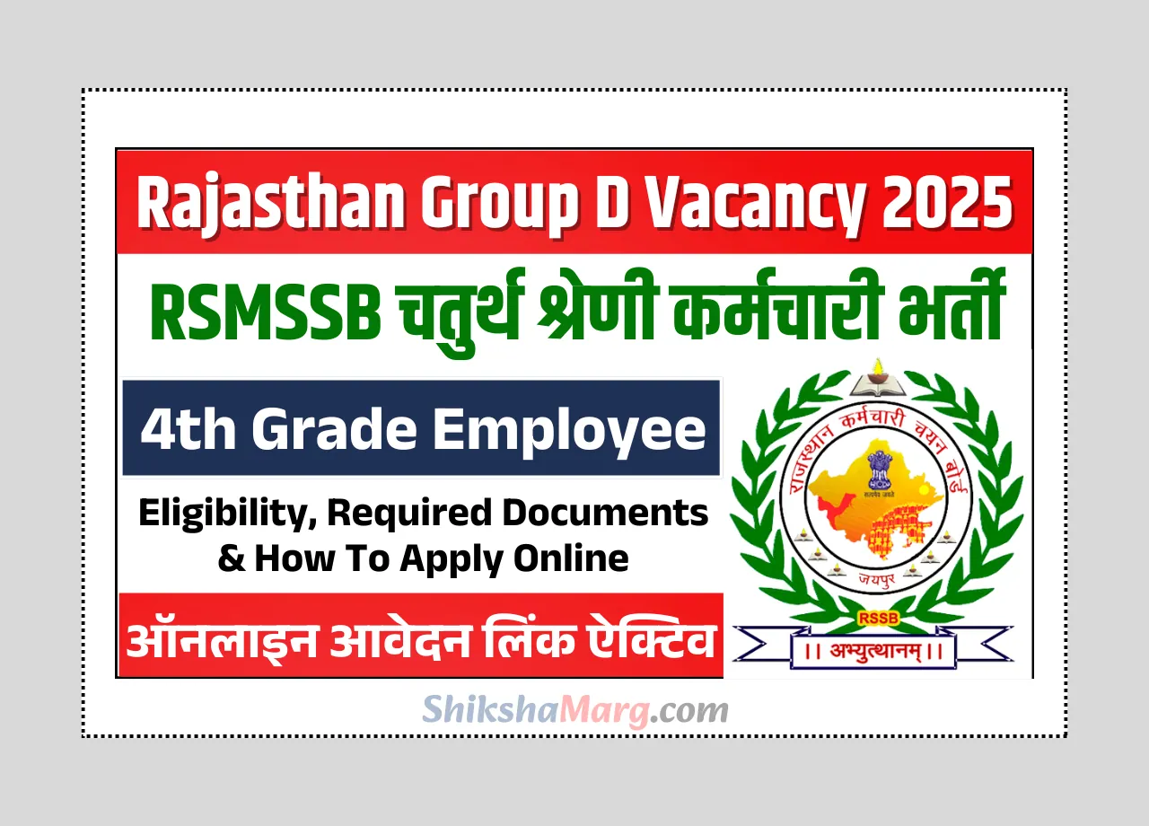 Rajasthan Group D Vacancy 2025