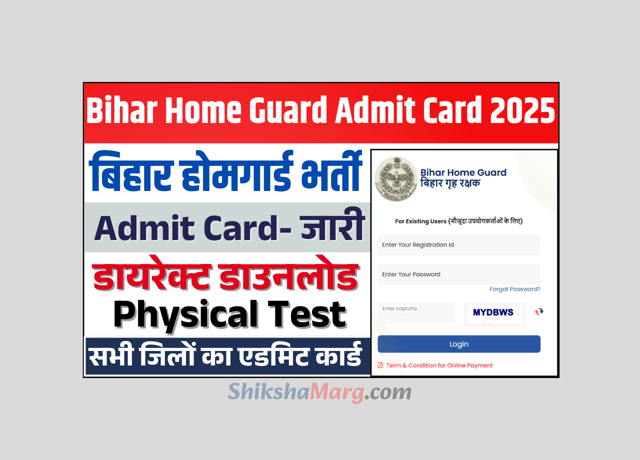 Bihar Home Guard Admit Card 2025